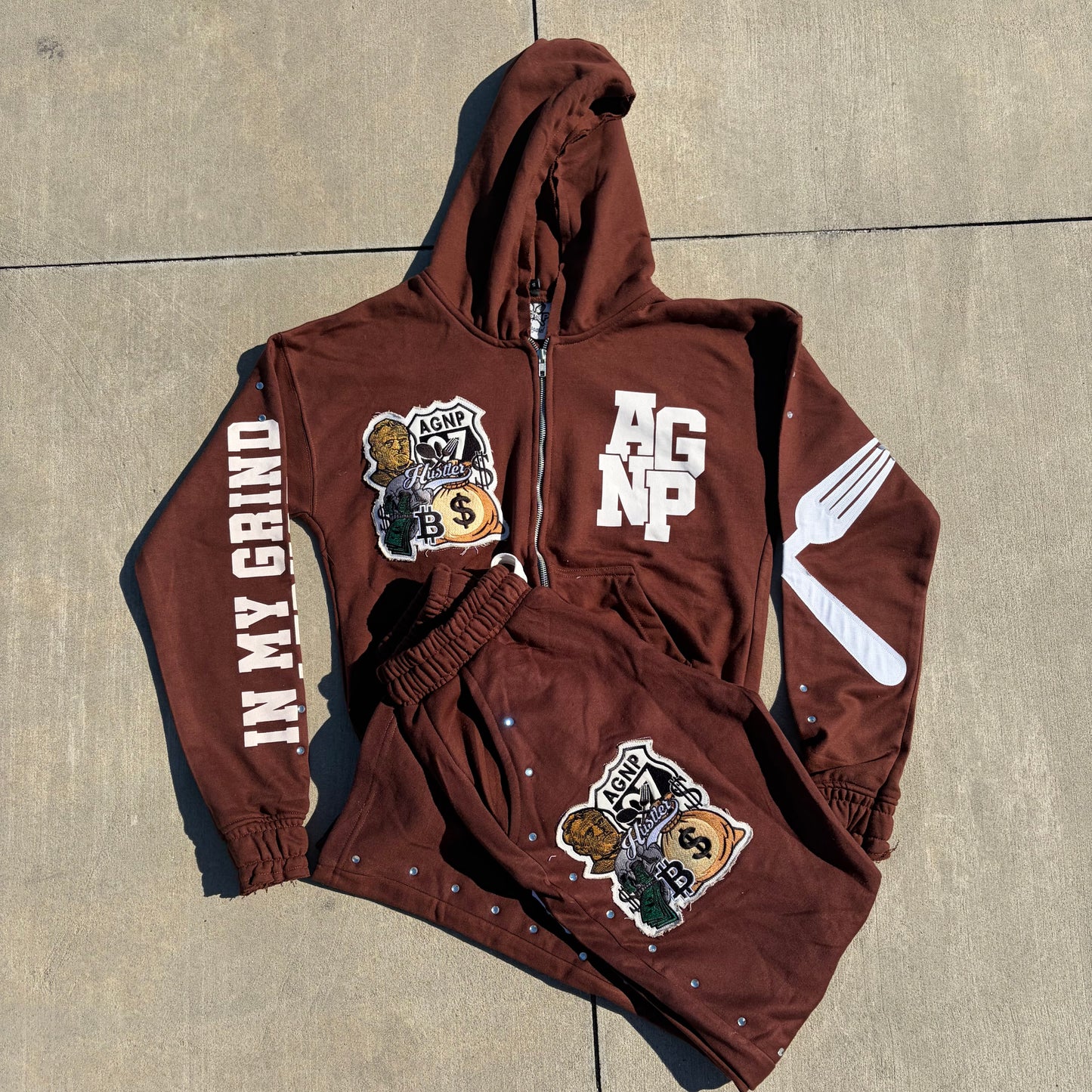 AGNP LONG PANTS HOODIE SET