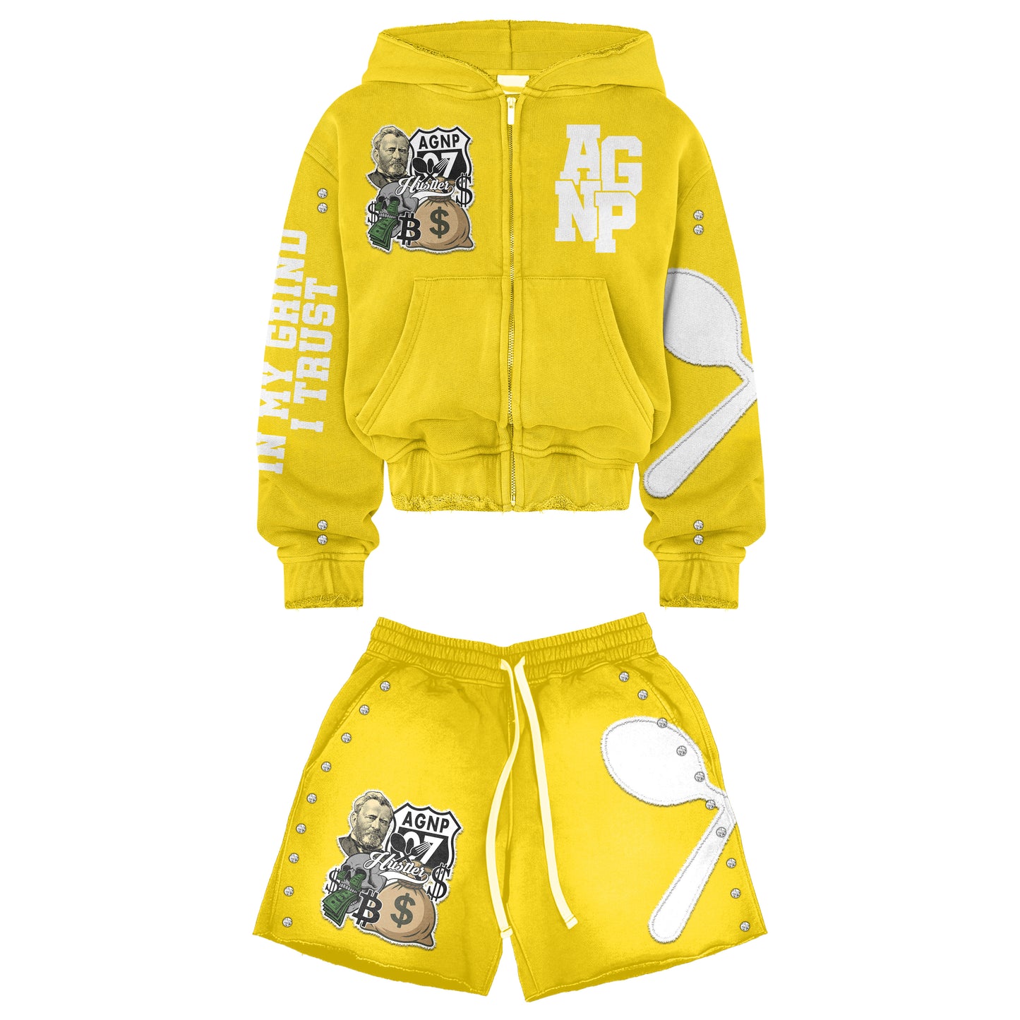 AGNP EXCLUSIVE HOODIE SWEATER SHORT SETS