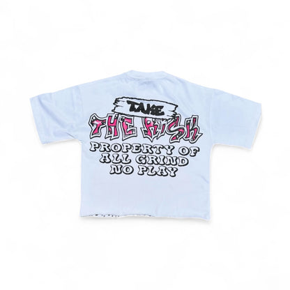 TAKE THE RISK CROP TEE