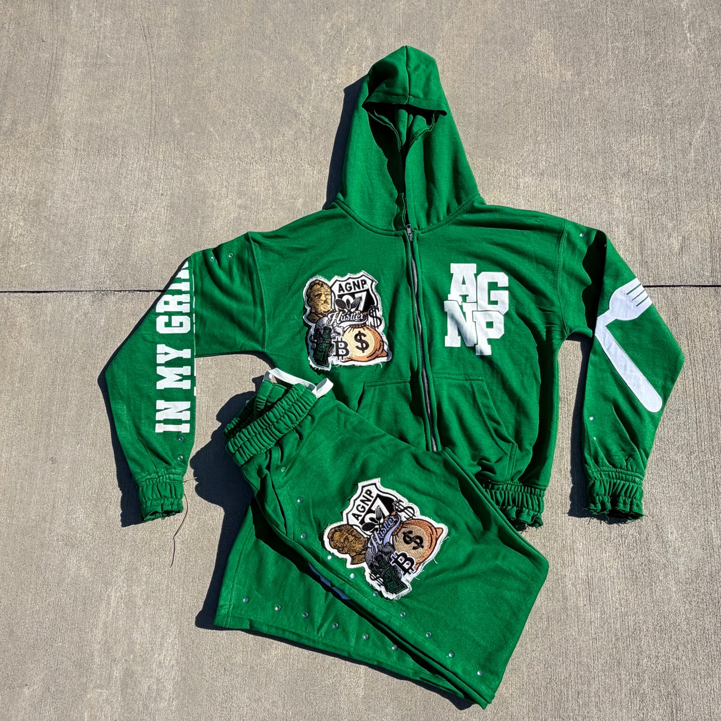 AGNP LONG PANTS HOODIE SET