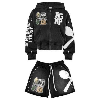AGNP EXCLUSIVE HOODIE SWEATER SHORT SETS