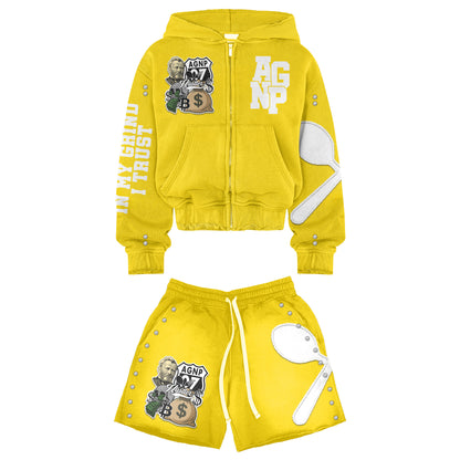 AGNP EXCLUSIVE HOODIE SWEATER SHORT SETS